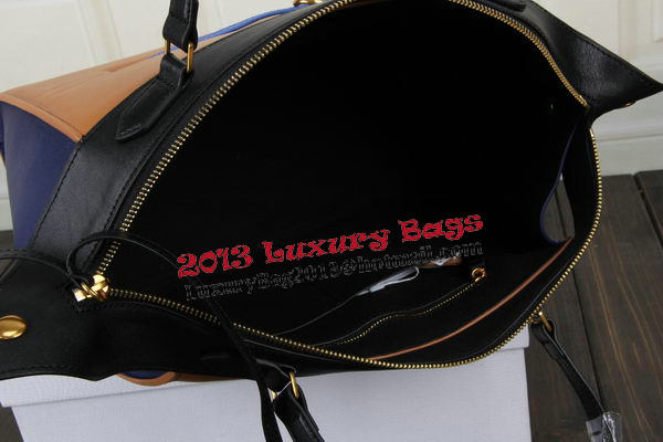 Celine Ring Bag Smooth Calfskin Leather 176203 Wheat&Royal&Black