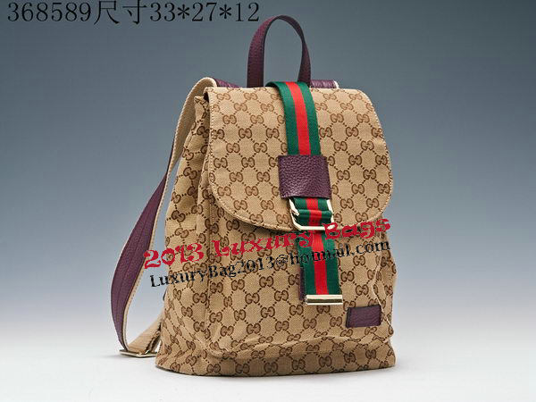 Gucci GG Plus Backpack 368589 Purple