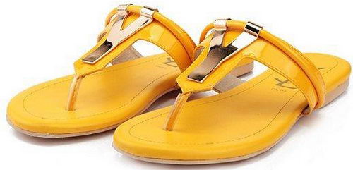 Yves Saint Laurent Slipper Patent Leather YSL241 Yellow