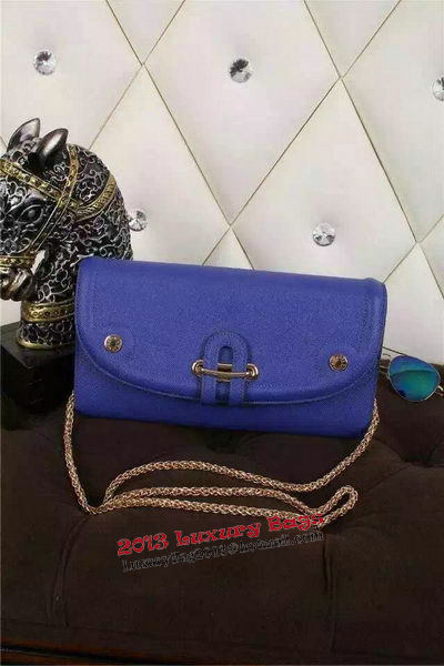 Hermes Passe-Guide Shoulder Bag Calfskin Leather H33225 Blue