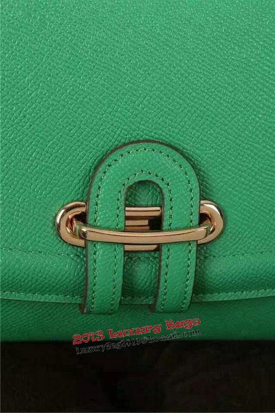 Hermes Passe-Guide Shoulder Bag Calfskin Leather H33225 Green