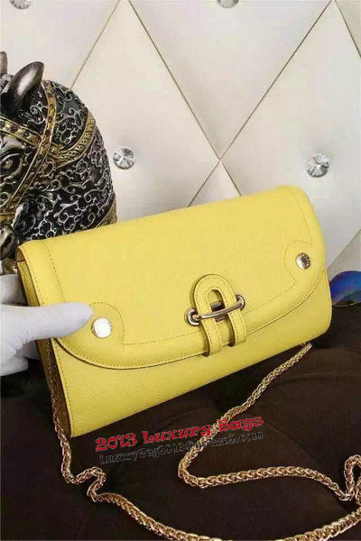 Hermes Passe-Guide Shoulder Bag Calfskin Leather H33225 Yellow