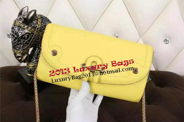 Hermes Passe-Guide Shoulder Bag Calfskin Leather H33225 Yellow