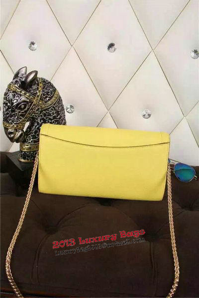 Hermes Passe-Guide Shoulder Bag Calfskin Leather H33225 Yellow