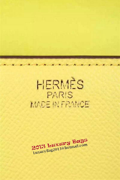 Hermes Passe-Guide Shoulder Bag Calfskin Leather H33225 Yellow