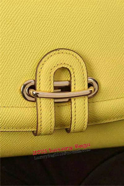 Hermes Passe-Guide Shoulder Bag Calfskin Leather H33225 Yellow