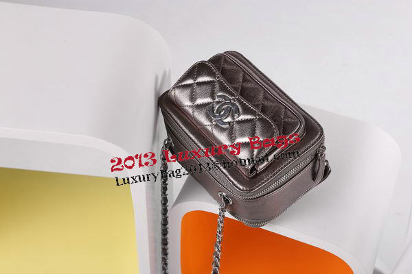 Chanel Small Camera Case Lambskin Leather A94206 Silver