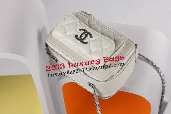 Chanel Small Camera Case Lambskin Leather A94206 White