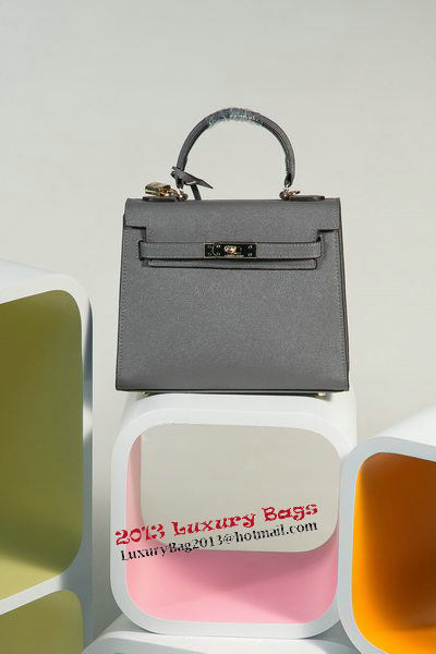 Hermes Kelly 25cm Tote Bag Togo Leather K2138 Grey