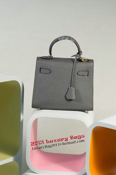 Hermes Kelly 25cm Tote Bag Togo Leather K2138 Grey