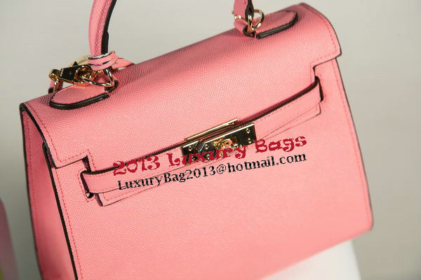 Hermes Kelly 25cm Tote Bag Togo Leather K2138 Pink