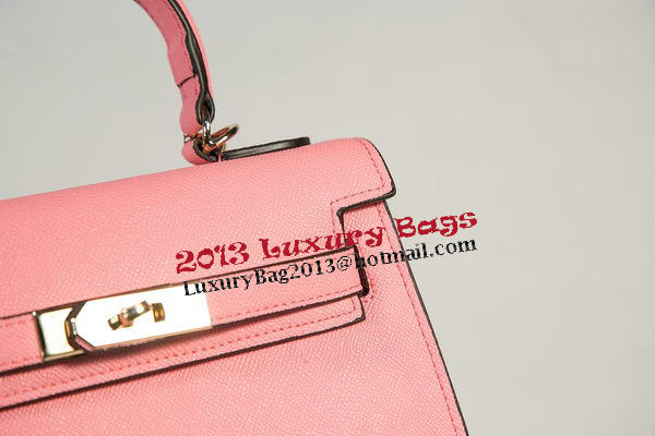 Hermes Kelly 25cm Tote Bag Togo Leather K2138 Pink