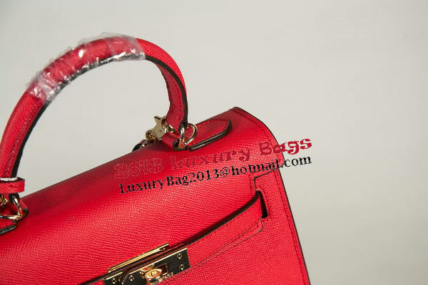 Hermes Kelly 25cm Tote Bag Togo Leather K2138 Red