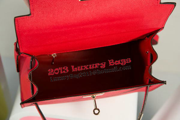 Hermes Kelly 25cm Tote Bag Togo Leather K2138 Red