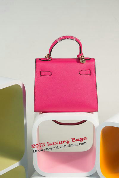 Hermes Kelly 25cm Tote Bag Togo Leather K2138 Rose