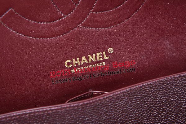 Chanel 2.55 Series Flap Bag Original Cannage Pattern Leather A1112 Burgundy