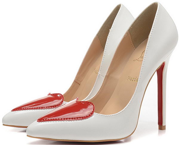 Christian Louboutin 100mm Pump Patent Leather CL1496 White