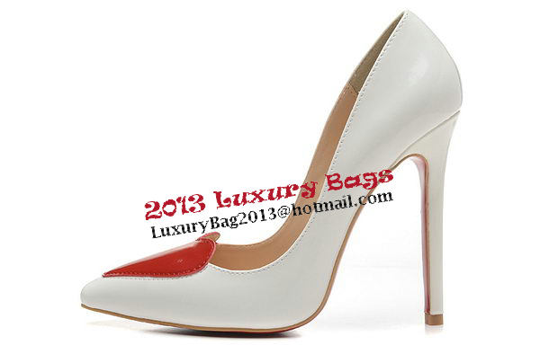 Christian Louboutin 100mm Pump Patent Leather CL1496 White