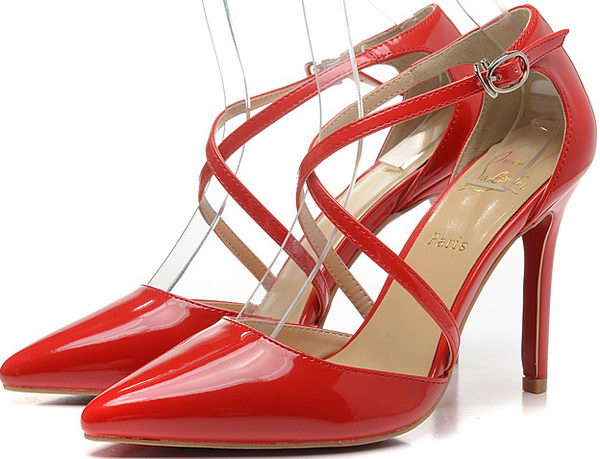 Christian Louboutin 100mm Sandals Patent Leather CL1506 Red