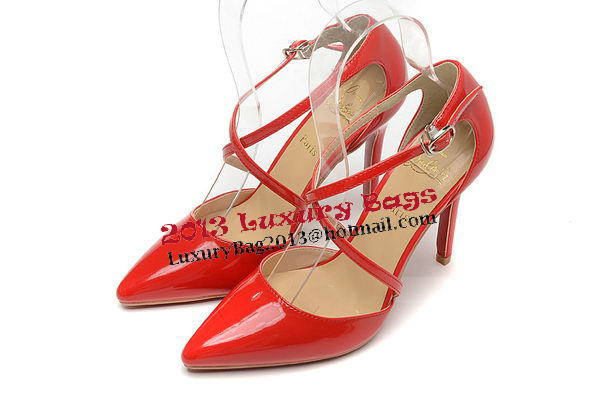 Christian Louboutin 100mm Sandals Patent Leather CL1506 Red