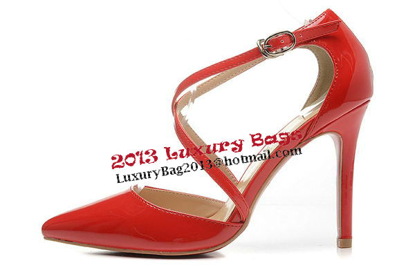 Christian Louboutin 100mm Sandals Patent Leather CL1506 Red