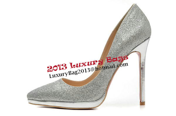 Christian Louboutin 120mm Pump Patent Leather CL1502 Silver