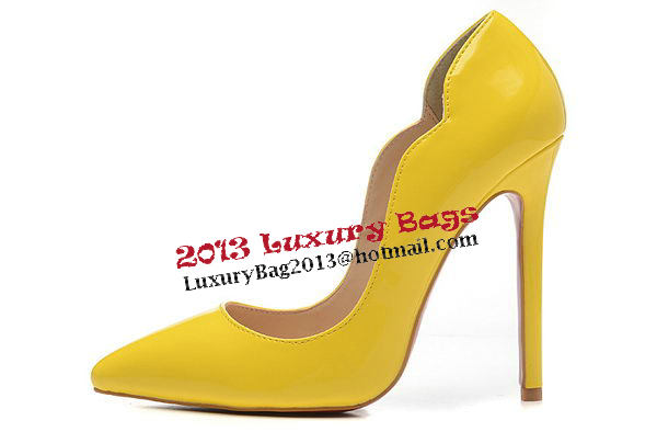 Christian Louboutin 120mm Pump Patent Leather CL1503 Yellow