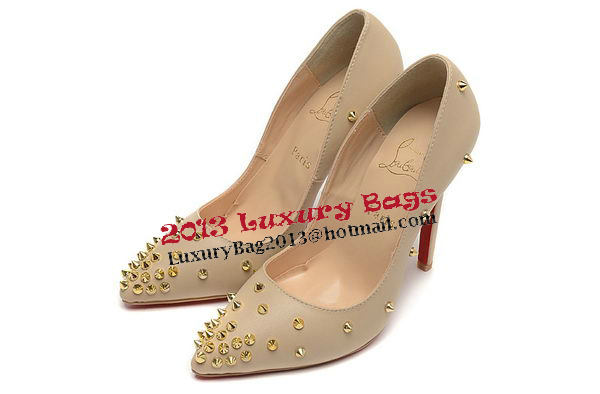 Christian Louboutin 120mm Pump Sheepskin Leather CL1491 Apricot