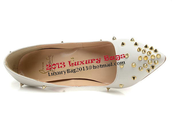 Christian Louboutin 120mm Pump Sheepskin Leather CL1491 White