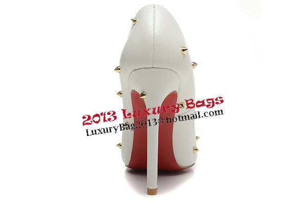 Christian Louboutin 120mm Pump Sheepskin Leather CL1491 White