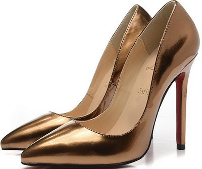 Christian Louboutin 120mm Pump Sheepskin Leather CL1499 Bronze