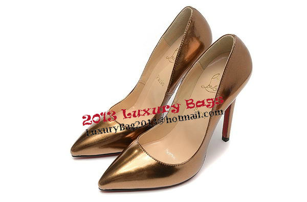 Christian Louboutin 120mm Pump Sheepskin Leather CL1499 Bronze