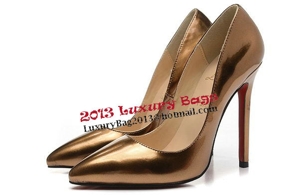 Christian Louboutin 120mm Pump Sheepskin Leather CL1499 Bronze