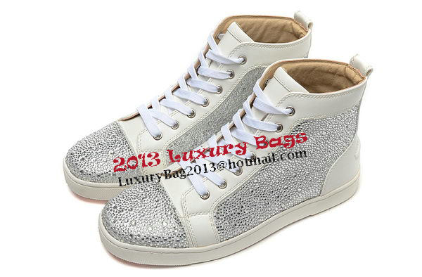 Christian Louboutin Casual Shoes Calfskin Leather CL897 White