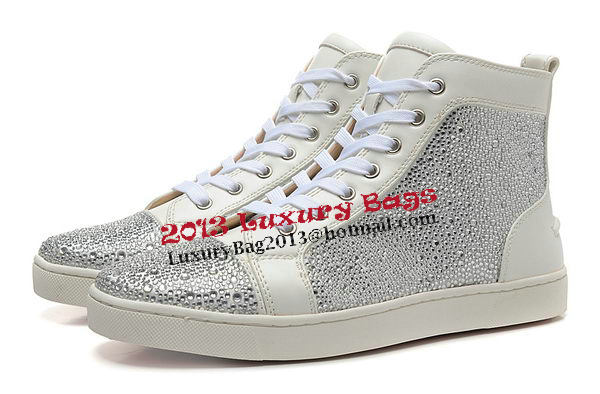 Christian Louboutin Casual Shoes Calfskin Leather CL897 White