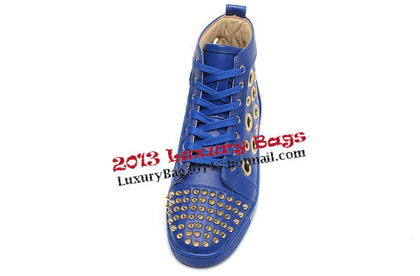 Christian Louboutin Casual Shoes Sheepskin Leather CL892 Blue