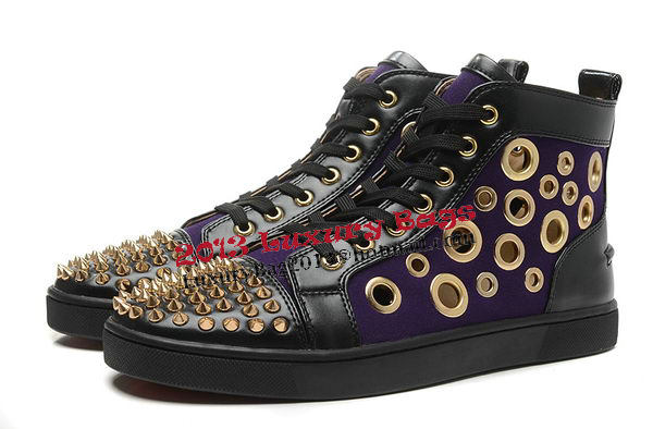 Christian Louboutin Casual Shoes Sheepskin Leather CL892 Purple