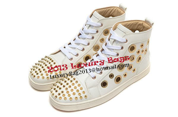 Christian Louboutin Casual Shoes Sheepskin Leather CL892 White