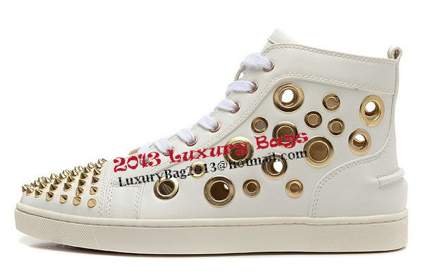 Christian Louboutin Casual Shoes Sheepskin Leather CL892 White