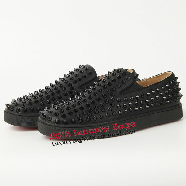 Christian Louboutin Casual Shoes Sheepskin Leather CL905 Black