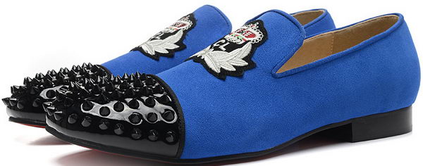 Christian Louboutin Casual Shoes Suede Leather CL898 Blue