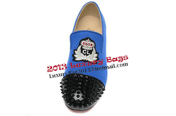 Christian Louboutin Casual Shoes Suede Leather CL898 Blue