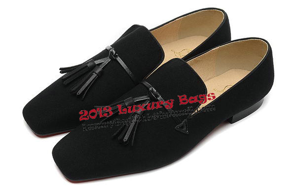 Christian Louboutin Casual Shoes Suede Leather CL899 Black