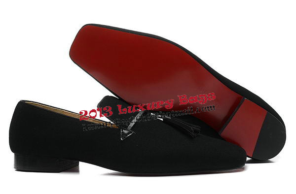 Christian Louboutin Casual Shoes Suede Leather CL899 Black