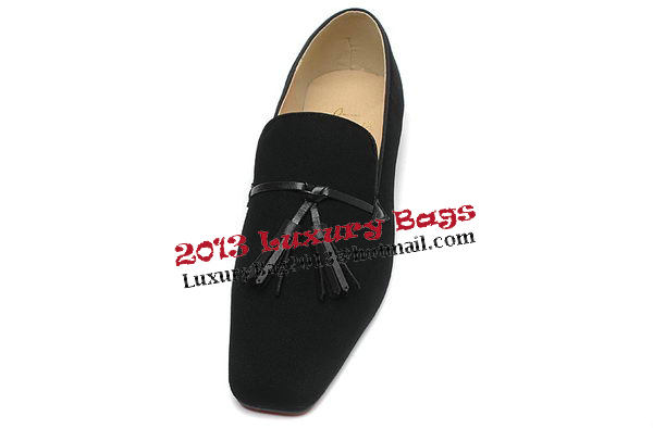 Christian Louboutin Casual Shoes Suede Leather CL899 Black