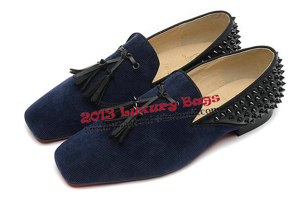 Christian Louboutin Casual Shoes Suede Leather CL901 Royal