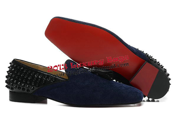 Christian Louboutin Casual Shoes Suede Leather CL901 Royal