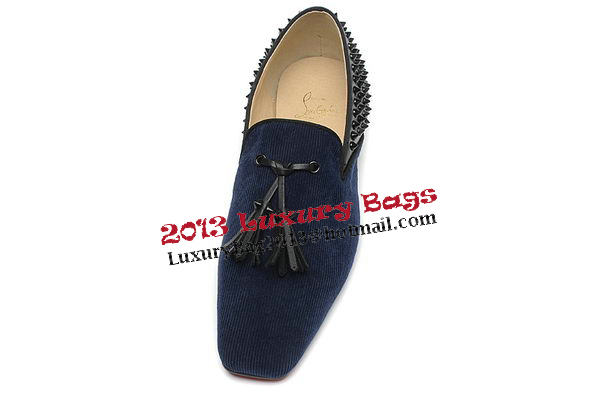 Christian Louboutin Casual Shoes Suede Leather CL901 Royal