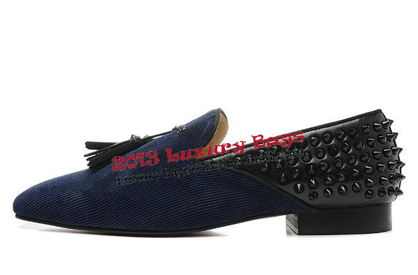 Christian Louboutin Casual Shoes Suede Leather CL901 Royal