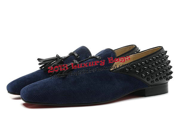 Christian Louboutin Casual Shoes Suede Leather CL901 Royal